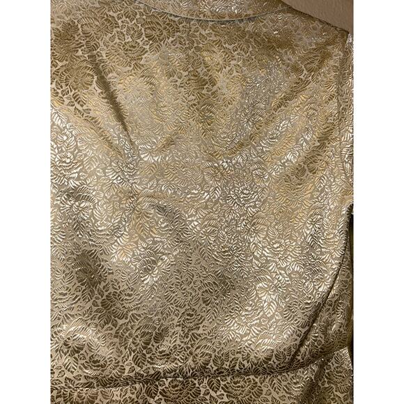 Wendy Hil Champagne  Baroque Mother of Bride Floral Wedding Event Blazer Jacket - Picture 11 of 13